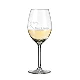 Verre à Vin Blanc Personnalisable avec Nom - Verre à Vin Gravé avec Nom: Personnalisable avec du Texte, Différents Designs ...