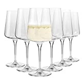 Verres Krosno pour vin blanc et mousseux | Lot de 6 | Élégant | Verre de cristal | Verre sans ...