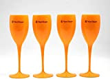 Veuve Clicquot Lot de 4 pièces en acrylique pour inondations Ice Champagne Imperial (Orange)