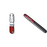 Victorinox Aiguisoir Double pour Couteaux, Swiss Made, Portable, Noir/Rouge & Coupe-Ongles (2 Fonctions, Coupe-Ongles, Œillet de Fixation), Rouge