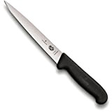 Victorinox Fibrox Couteau à Fileter, 18 Cm, Lame Flexible, Passe au Lave-Vaisselle, Noir