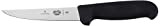 Victorinox Fibrox Couteau de Cuisine/Couteau à Désosser, Manche Ergonomique, 12 Cm, Noir