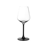 Villeroy & Boch - Manufacture Rock, ensemble de verres à vin rouge, 4 pièces, 380 ml, cristallin, transparent/noir