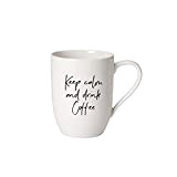 Villeroy & Boch - Mug avec anse « Keep calm and drink café », 280 ml, porcelaine de qualité supérieure, ...
