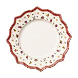 Villeroy & Boch Toy's Delight Assiette plate blanche, 29 cm, Porcelaine Premium, Blanc/Rouge