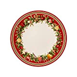 Villeroy & Boch Winter Bakery Delight Assiette plate, 27 cm, Porcelaine Premium, Blanc/Rouge