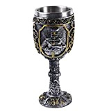 VOANZO Verre à vin médiéval Viking Knight Royal Calice King Gothique en métal pour décorations de fête à thème, accessoire ...