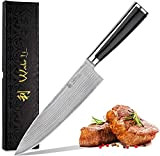 Wakoli 1DM-CHE-MIG couteau damassé Couteaux de chef, Japonais acier damassé VG-10, Migan