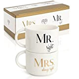 WeddingTree, Lot de 2 Mugs Mr Right Mrs Alway Right - Cadeau de Mariage pour Un Couple - Mugs pour ...