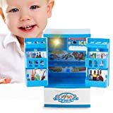 WEING 2 Pcs Réfrigérateur de poupée - Mini Toy Frigo Réaliste Double Porte Réfrigérateur Jouet avec Mini Nourriture | Jouet ...