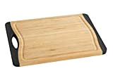 WENKO Planche à découper Bambou antidérapante L - Planche de cuisine, planche à découper avec rainure à jus et poignée, ...