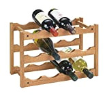 WENKO Range Bouteille, étagère à vin, casier à bouteilles, capacité 12 bouteilles, Bois, Norway