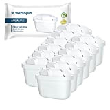 Wessper Lot de 12 cartouches filtrantes pour eau dure Compatible avec Brita Maxtra, Maxtra+, Amazon Basics