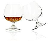Whiskey Cognac Snifter 2 Pieces - 13.5 Ounce (400 ml) Small Crystal Brandy Glasses - Good for Bourbon Spirit Beer ...