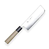 White Octagonal Tosa-Ichi Hokiyama SXL-151510/JS Nakiri Couteau Aogami super en acier à haute teneur en carbone et manche en bois ...