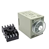 Woljay AH3-2 Temporisateur Temporisation Relais Minuterie Solid State DC 12V 8 Pins 0-60s avec Base