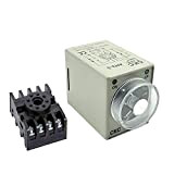 Woljay AH3-3 Temporisateur Temporisation Relais Minuterie Solid State DC 12V 8 Pins 0-60s avec Base
