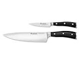 Wüsthof TR1120360205 Coffret 2 couteaux Classic Ikon, couteau d'office 9 cm / couteau de Chef 20 cm, acier inoxydable, couteaux ...