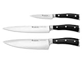 Wüsthof TR1120360301 Coffret 3 couteaux Classic Ikon avec couteau d'office 9 cm, couteau de Chef 20 cm et tranchelard 20 ...