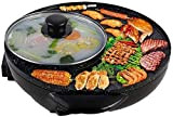 Wxnnx 2 en 1 Barbecue Hot Pot Barbecue coréen avec poêle à Barbecue électrique et hotpot, poêle électrique poêle électrique ...