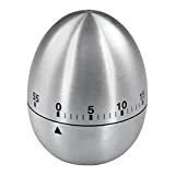 Xavax Minuteur à œuf (avec fonction minuterie, sablier, en acier inoxydable) Argent