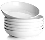 Y YHY Assiettes creuses,900ml Assiettes à pâtes pour micro onde,Pâtes/salade/dessert en porcelaine bols à soupe plates,Large et peu profonde,Lot de ...