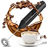 Yearol E2 Fouet mousseur à lait électrique avec tige en acier inoxydable en spirale pour meilleur oxygéné Café, cappuccino, latte, ...