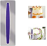 YFOX Grattoir à gâteau lisse en acier inoxydable - Pour décoration de gâteau, lissage de crème, moule à pâtisserie, outil ...