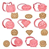 Yisscen 8 pièces Ensemble d'emporte-pièces de super-héros, emporte-pièce pour enfants, moule de cuisson de super-héros, moules à biscuits en plastique ...