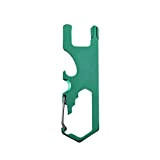 Yowablo Ouvre-Bouteille Multifonction Pocket Survival Tool Bottle Porte-clés Multi-Outils extérieur (Vert)