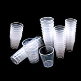 YuChiSX 50 pièces Tasses Gradué en Plastique, Gradués en Béchers Gradué Tasses Transparent Échelle Tasses pour mélanger Peinture, époxy, résine ...