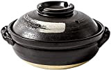 YUYAXBS Donabe Japonais Pot Chaud en Céramique, Résistant à Chaleur Cocotte avec Couvercle, Pot à Ragoût Lent, Cocotte Ronde, Pot ...