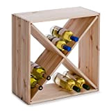 Zeller 13170 Croix casier à vin en bois naturel, 52 x 25 x 52 cm