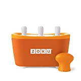 Zoku – 3 Quick Pop Maker pour glaçons immédiats – Orange