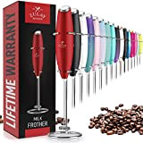 Zulay Original Milk Frother Handheld Foam Maker for Lattes - Whisk Drink Mixer for Coffee, Mini Foamer for Cappuccino, Frappe, ...